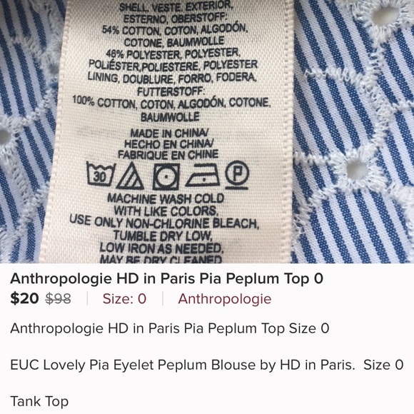 Anthropologie HD in Paris Peplum - Picture 6 of 6